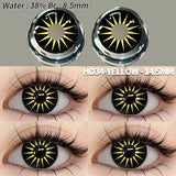 2pcs Cosplay Colored Contact Lenses Crazy White Contact Lenses Anime Black Eye Lenses Halloween Beauty Makeup Lens