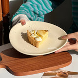 Ins Style Triangular Plates High-end Ceramic Cake Dessert Tray Exquisite Household Breakfast Plate Simple Splashed Ink Tableware