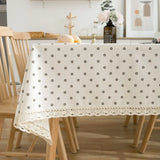 Small Fresh Floral Tablecloth Cotton Thread Lace Dining Table Cover Cloth Household Coffee Table Cover TV Cabinet Tables Cloth