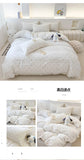 Princess Style Print Bedding Sets Ruffle Lace Bow Quilt Cover Romantic Bedclothes Home Decor Woman Girl Bedroom Duvet Cover 4pcs