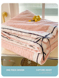 Ins Girl Bow Summer Thin Quilt Seersucker Washed Cotton Summer Quilt Single Dormitory Air Conditioner Blanket Machine Washable