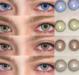 1 Pair Korean Colored Contact Lenses with Degree for Eye Color Lenses Big Eye Lenses Brown Lenses Blue Eye Lenses