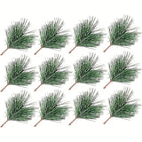 10Pcs 7cm Christmas Decoration Artificial Green Pine Xmas Tree Pendant Home Room Decor New Year 2025 Gift Wreath DIY Accessories