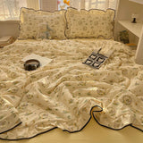 French Style Summer Quilt NEW Falbala Cool Feeling Quilt Bare Sleeping Skin-Friendly For Adult Romantic Bedroom Decor 1PC