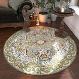 Round Carpets for Living Room  Vintage Floral  Large Area Home Decor Luxury Bohemian IG Exotic Art Soft Bedroom Polyester Rugs