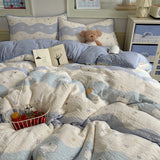 Super Soft Duvet Cover with Pillowcase Bed Sheets Bedding Sets and Components Quilt Cover Sets Queen/King Double Single Bed