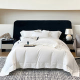 100% Egyptian Cotton White Luxury Embroidery Hotel Style Bedding Set Duvet Cover Set Flat/Fitted Bed Sheet Pillowcases 4Pcs
