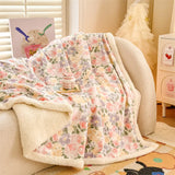 New double-sided blanket class A thickened milk wool lamb wool sofa blanket office nap blanket