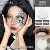 2pcs Cosplay White Mesh Lenses Anime Eye Color Lens Halloween Vampire Lenses Cosmetics Colorful Multicontacts Red Lens