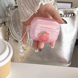 Pink Strawberry AirPods4 Case for Airpods Pro3 Pro 2 3 Air pods AirPod Pro2 with Key chain Bluetooth Headphone Protective Cover