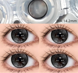 1Pair New Natural Colored Contact Lenses Eye Black Pupils lens with Degree Makeup Myopia Lenses Yearly Use