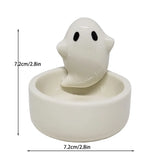 Halloween Candle Holders Ceramic Candle Sticker Holder Cup Tealight Cup For Halloween DIY Decorations Party Supplies