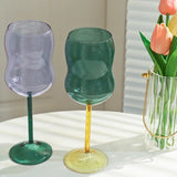 1pc Champagne Glass Handmade Color Glass Wine Goblet Juice Cup Heat-Resistant Water Cup Drinking Wine Glass Cocktail-glass