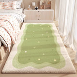 Korean Runner Rug Modern Simple Fluffy Bedside Carpet Fashion Light Luxury Ins Cream Style Home Decoration Sofa Mats Alfombra