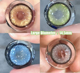 1Pair Green Lenses Color Contact Lenses for Eyes Blue Gray Pupils Cosmetic Diopters Degrees-0.00 to-8.00 Fast Shipping