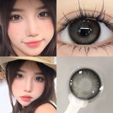 1Pair Natural Color Contact Lenses Large Diameter Pupils Black Eyes Brown Gray Soft Circular Lenses Makeup Fast Shipping