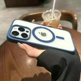 Transparent Matte Acrylic Case for iPhone 17 16 15 14 13 12 Pro Max Plus 11 Hard Shockproof Magnetic Wireless Charge For Magsafe