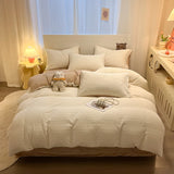 New 3D Carved Milk Fleece Single Duvet Cover Thicken The Warm Quilt Cover in Autumn and Winter Skin-friendly Bedding