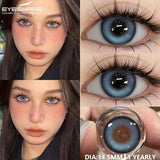 Myopia Lenses 1pair Color Contact Lenses for Eyes Brown Prescription Lens Cosmetic Black Lense Yearly Gray Contact Lens
