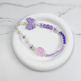 3D Bow Pearl Colorful Bead Handmade Pendant Beaded Phone Landyard Rope Chain Keychain For Iphone Bracelet