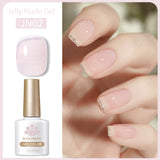 Transparen Gel Nail Polish Pink Jelly Nude Semi Transparent French Nail Camouflage UV Gel Varnish Soak Off Nail Art