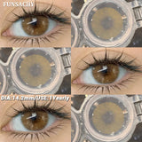 1 Pair Colored Contact Lenses BROWN Natural Eye Contacts Super Natural Lens Gray Color Lens Beautiful Pupils Cosmetics