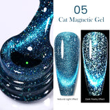 Auroras Cat Magnetic Gel Nail Polish Reflective Sparkling Glitter Semi Permanent Nail Art Soak Off LED UV Gel Varnis