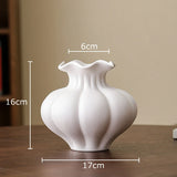 Flower Ceramic Vase Desk Decoration Floral Arrangement Artificial Flowers Decorative Vases Room Aesthetic Decor