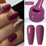 10ml Red Series Gel Nail Polish Winter Dark Red Glitter Nail Art Varnish Semi Permanent Soak Off UV LED Gel