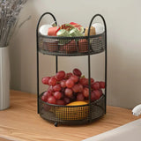 Household Iron Fruit Basket Desktop Decoration Hotel Office Snack Metal Storage Rack Crafts Coffee Table Storage Shelf Ornaments