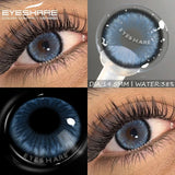Myopia Lenses 1Pair Colored Contact Lenses with Degree Natural Blue Eye Contacts Prescription Lens Gray Pupils Yearly