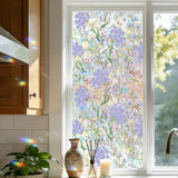 PVC Window Privacy Film Translucent Static Cling Film Static Stained Glass Cling Removable Floral Window Privacy Film