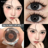 2pcs Blue Color Contact Lenses Natural Gray Eye Lens Beautiful Pupils Yearly Fashion Brown Softlens Cosmetics