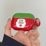 Cartoon Cute Red Tomato Salad Ins Soft Silicone Earphone Case For AirPods 1 2 3 4 AirPods Pro 2 Shockproof Fundas With keychain