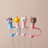 Cute Strawberry Straw Cover Caps For Stanley Cup 40 oz Tumbler Accessories Kawaii Silicone Straw Toppers Cap For 10mm Straws