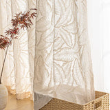 French Style Living Room Curtain Cream Beige Bedroom Decorative Curtains Floral Pattern Light-transmitting Study Curtains IG 커튼