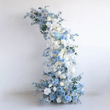 Blue Wedding Decoration Bull Horn Arch Floral Party  Engagement  Ceremony  Wedding  Outdoor  Event  Ceremony  Simulated  Flowers