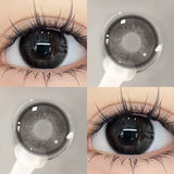 1 Pair Brown Eye Lenses Korean Natural Lenses Color Contact Lenses Eyes with Degree Gray Beautiful Pupil Fast Shipping