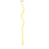 Wavy Colorful Clear Drinking Straw High Borosilicate Glass Straw Glass Tube Party Bar Drinkware Reusable Glass Straws