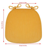 Simple Chair Cushion With Straps Horse Shape Dining Chair Seat Thickened Breathable Cushion Student Horseshoe-shaped Chair Pads