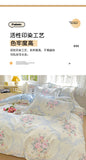 100% Cotton Skin-friendly Four Piece Set Soft Duvet Cover Set Single Couple Flower Printed Comforter Bedding Set for Adults Kids