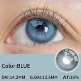 14.2mm Natural Glossy Contacts 2pcs Half Yearly Free Shipping Shiny Eye Lenses for Cosplay Party Makeup
