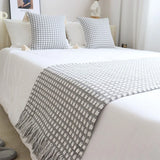 Thickened Handmade Tassel Bed Towel Soft Skin Friendly Sofa Towels Bedding with Dust-proof Decorative Cloth Bedroom Tail Blanket