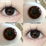 Two Piece Big Diameter Colored Cosmetic Contact Natural Eye Enlarging
