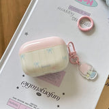 Korea lovely pink bow soft silicone case for airpods 4 new fashion girl earphone accessories for airpods 1/2/3 pro 2 coque cases