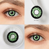 Contact Lenses For Cosplay Contacts Lens Eye Ywllow And Green Contact Lenses Yearly 14.0/14.2mm
