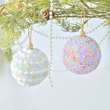 New 3pcs Macaron Color System Foam Christmas Ball Creative Painting Christmas Ball Set Christmas Atmosphere Decorations