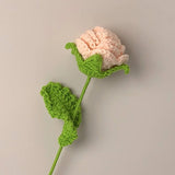 Handmade Crocheted Rose Flower Bouquet Artificial Flowers Wool Flower Finished Product Valentine's Day Teacher's Day Gift