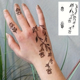 1 Sheet Herbal Finger Tattoo Sticker Waterproof and Long-lasting Temporary Tattoo