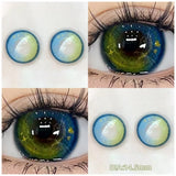 1 Pair(2pcs) Myopia Contact Lenses for Eyes Pupils Prescription Lenses With Diopters Fashion Blue Green Eye Color Lenses